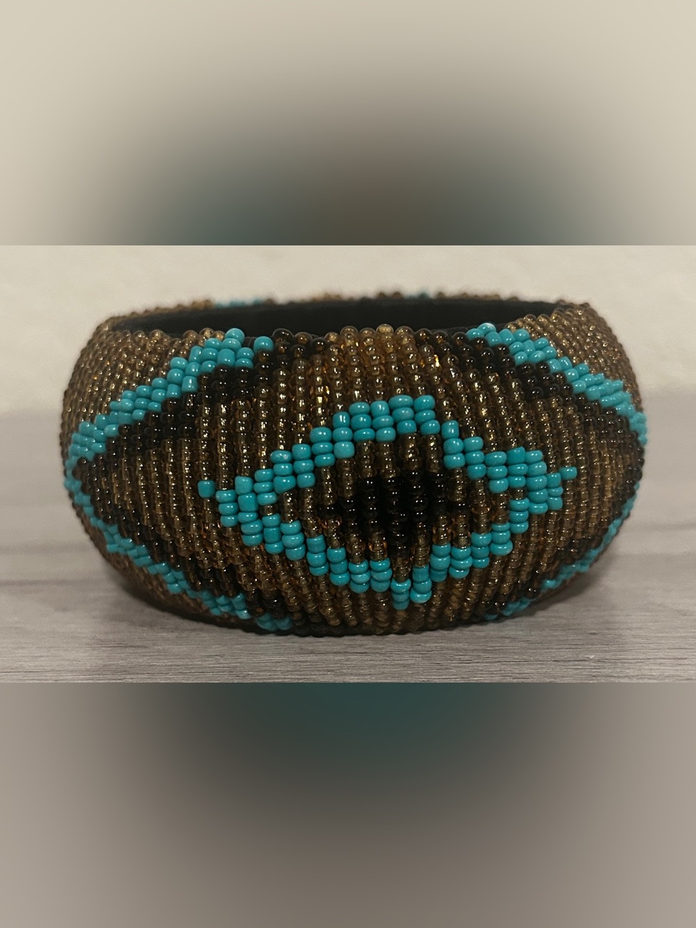 Chunky Seed Bead Bangle Bracelet